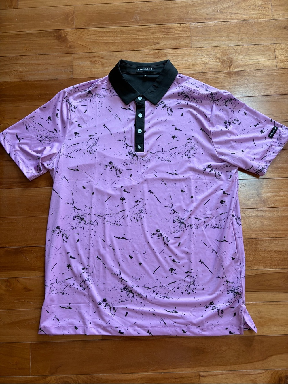 Men's Byrdgang Golf Polo with Black Contrast Collar